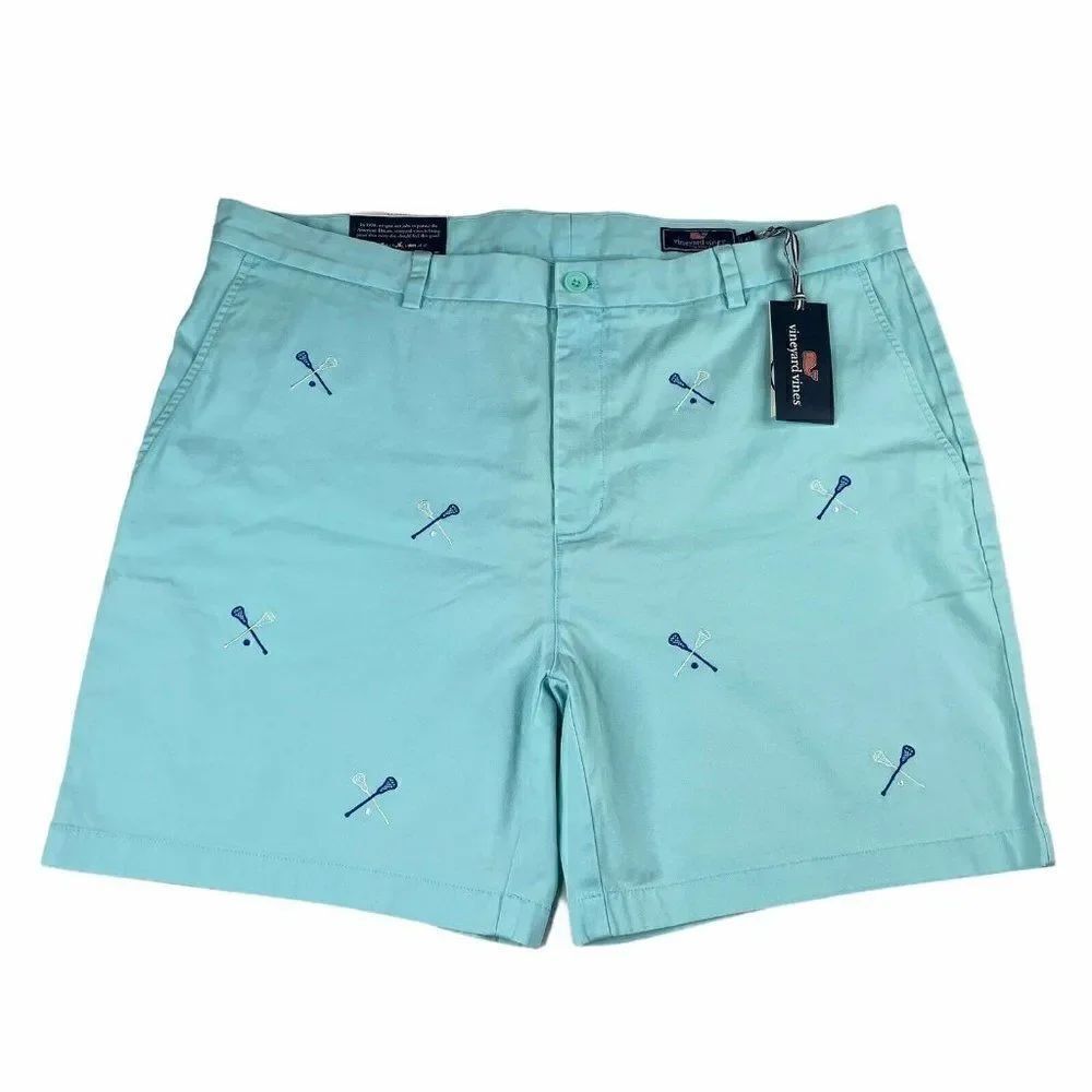 Vineyard Vines Embroidered Breaker Short Lacrosse Print NEW